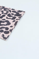 Leopard Print Pockets Sleeveless Wide Leg Jumpsuit - Ninonine