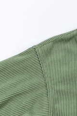 Grass Green JOLENE Ribbed Corduroy Oversized Sweatshirt