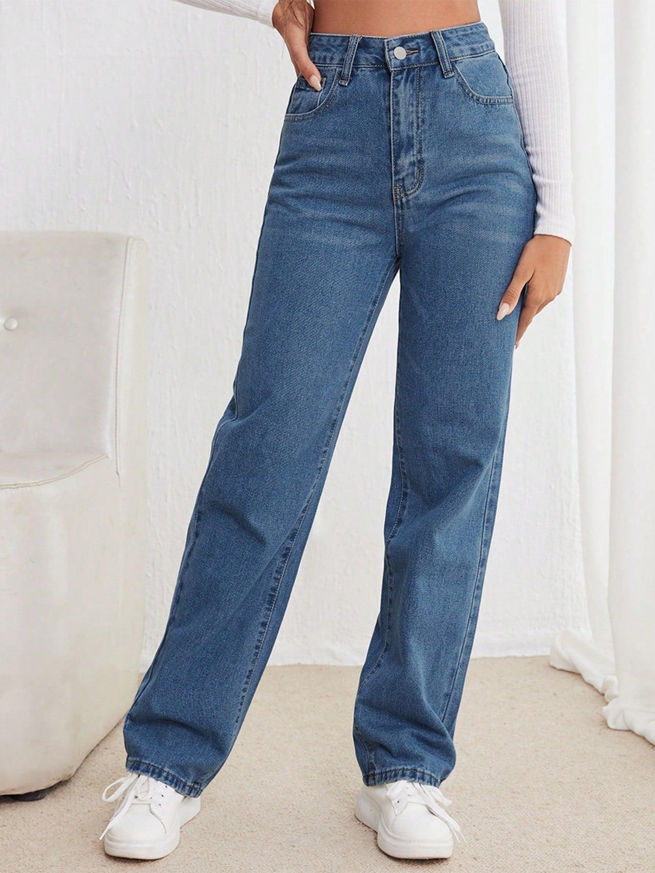 Jeans High Waist Straight Leg