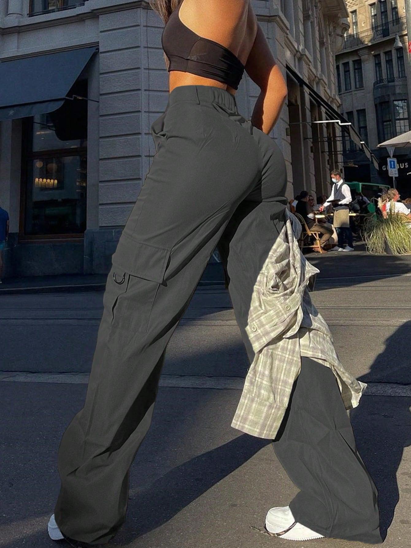 Womens Black Cargo Pants