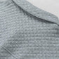 Gray Lattice Texture Retro Flap Pocket Button Quilted Shacket