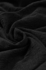 Black Shirred High Waist V Neck Sleeveless Jumpsuit