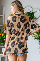 Cheetah Casual Oversized Boyfriend Style T Shirt