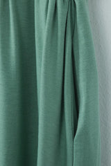 Green Sleeveless Button Front Short Basics Dress - Ninonine