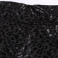 Black Shiny Leopard Casual Textured Leggings