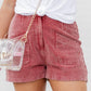 Rose Pink Vintage Mineral Wash Pockets Corduroy Shorts
