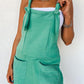 Mint Green Knotted Straps French Terry Romper