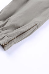 Green Slim Fit Pocketed Casual High Waisted Pants - Ninonine