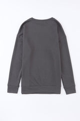 Gray COOL MOMS CLUB Print Drop Shoulder Light Wash Sweatshirt