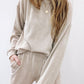Apricot Corded Drop Shoulder Top and Pocketed Pants Set