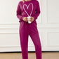 Red Heart Graphic Pullover and Joggers Pajama Set