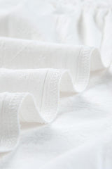 White Lace Crochet Sleeveless Babydoll Top