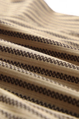Khaki Striped Print Ruffle Casual Summer Top