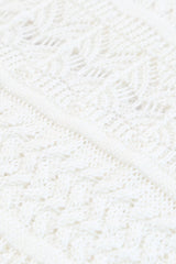 White Ruffle Straps Crochet Knit Tank Top