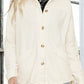 Beige Button-Up Stitching Pocketed Shacket