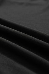Black Crochet Lace Detail Batwing Sleeve Oversized Tee