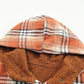 Orange Snap Button Sherpa Lined Hooded Flannel Jacket