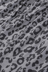 Leopard Print Ruffle Pocket Off Shoulder Romper