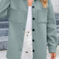 Green Collared Pockets Button Up Jacket
