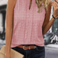 Pink Textured Split V Neck Sleeveless Shirt