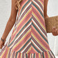 Multicolour Striped Halter Neck Sleeveless Mini Dress