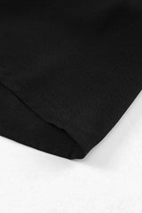 Black Smocked Color Block Sleeveless Short Dress