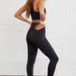 Black Arched Waist Seamless Active Leggings